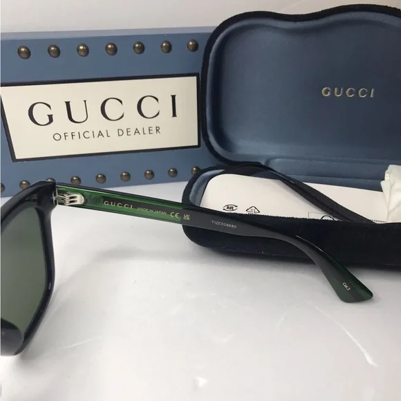 💯 - New Authentic Gucci GG0057SK 002 56 GG0057SK Unisex Sunglasses - Picture 13 of 15